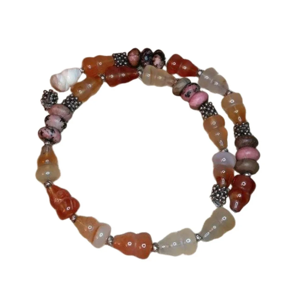 ARTISAN colorful stone/gemstone beads collar necklace boho.